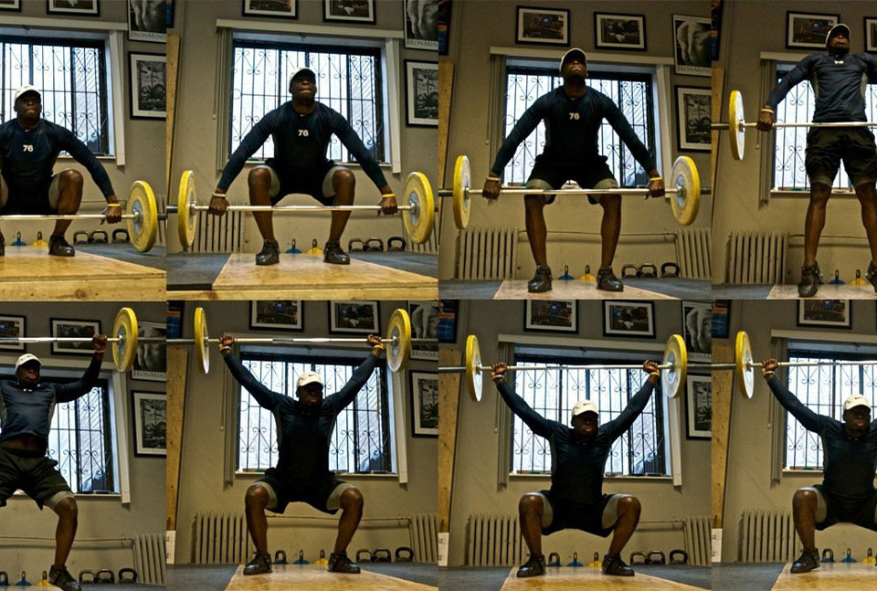 Collage photos of PK Subban doing Olympic lifts