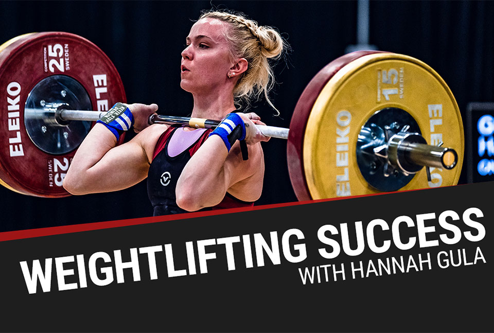 A Youtube cover photo for Hannah Gula's weighlifting training success story at LPS